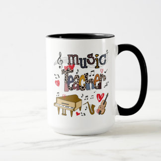 Taza Diseño de sublimación de profesores de música, pro