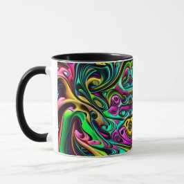 Taza Diseño de Swirls Abstract colorido