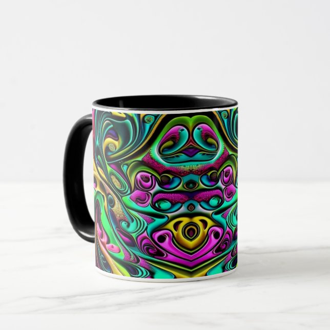 Taza Diseño de Swirls Abstract colorido (Anverso izquierdo)