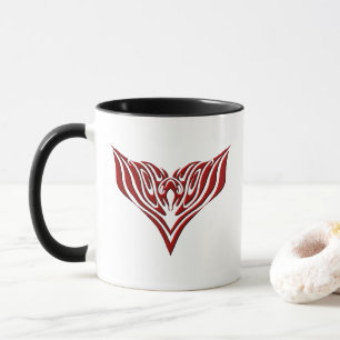 Taza Diseño de tatuaje tribal de aves de ala roja
