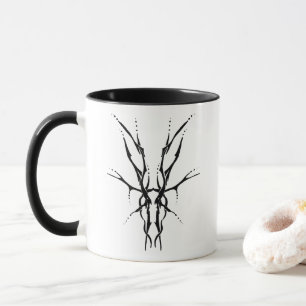 Taza Diseño de tatuaje tribal de cráneo de ciervo - bla