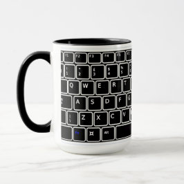 Taza Diseño de teclado para computadora Café Mug