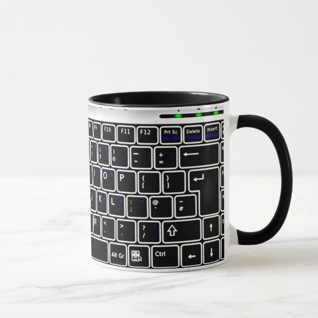 Taza Diseño de teclado para computadora Café Mug (Derecha)