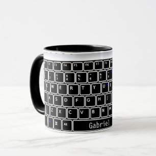 Taza Diseño de teclado para computadora Café Mug