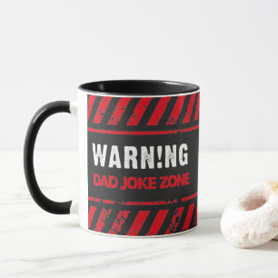 Taza Diseño de texto bonito, precaución, zona de Chiste