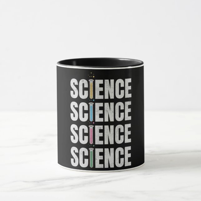 Taza Diseño de texto de ciencia (Centro)