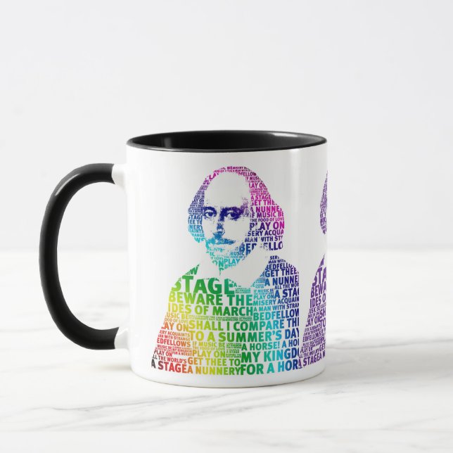 Taza Diseño de texto de Shakespeare (Izquierda)
