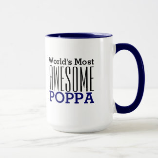 Taza Diseño de texto POPPA más sorprendente del mundo