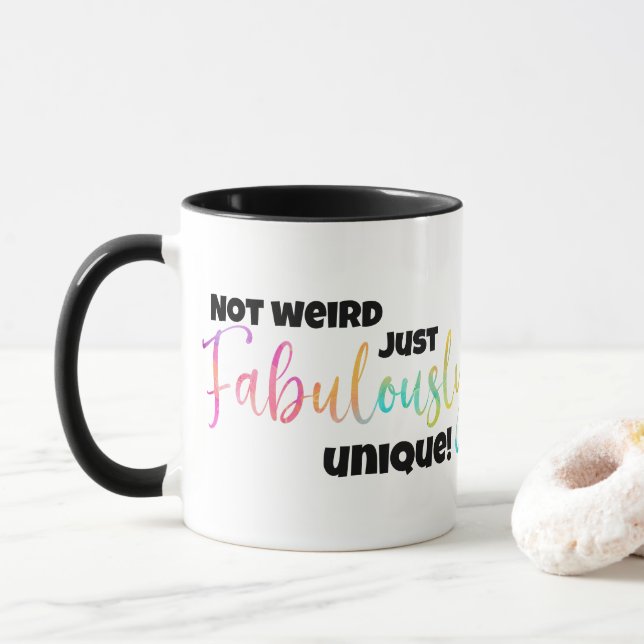 Taza Diseño de texto sencillo y elegante (Con donut)