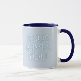 Taza Diseño de tipografía cristiana que Jesús ama 