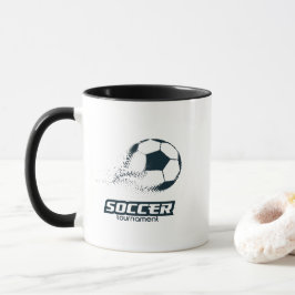 Taza Diseño de Torneo de Balón de Fútbol de Partículas 