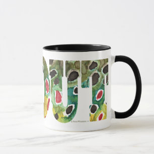 Taza Diseño de trucha marrón