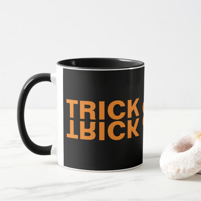 Taza Diseño de trucos o tratados con tipo (Con donut)