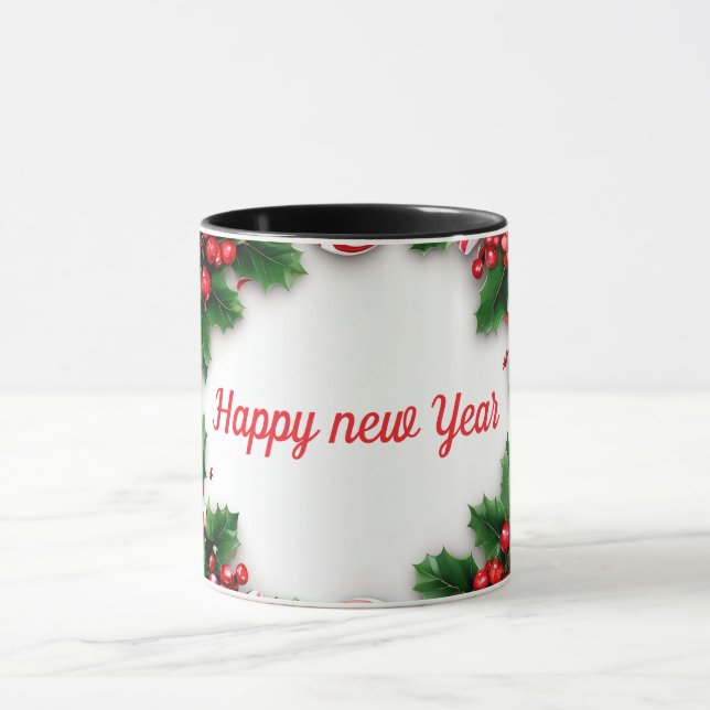 Taza Diseño de vacaciones de Navidad (Centro)