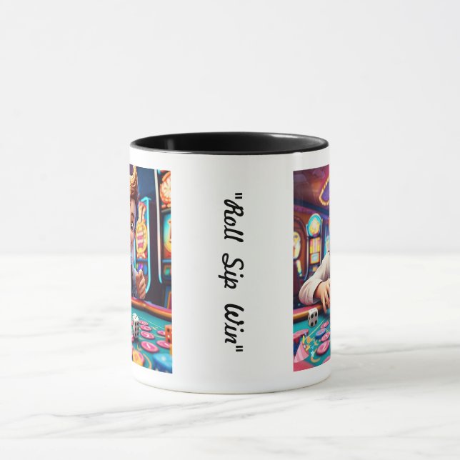 Taza "Diseño de videojuegos de dados" (Centro)