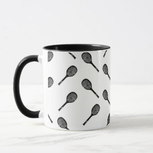 Taza Diseño del arte del tenis de la antigüedad del
