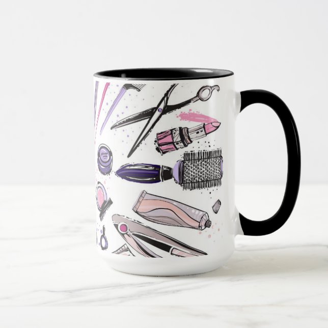 Taza Diseño del círculo del maquillaje (Derecha)