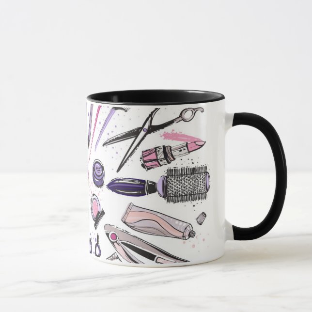 Taza Diseño del círculo del maquillaje (Derecha)