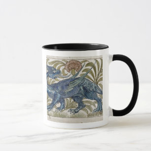 Taza Diseño del "dragón" para una teja (w/c en el