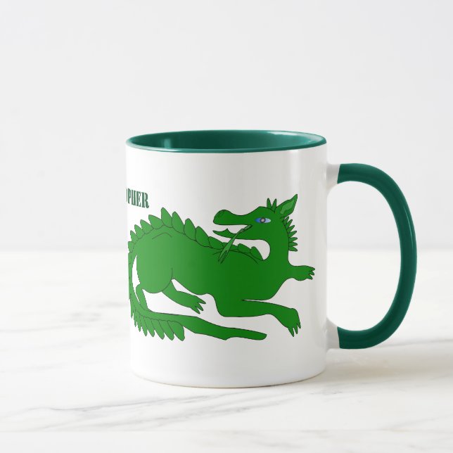Taza Diseño del Dragón Verde (Derecha)