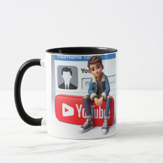 Taza Diseño del logo de Social Vibes Mug Youtube