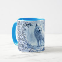 Diseño del paisaje del lobo blanco ártico