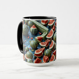 Taza Diseño del patrón de la sandía jugosa 2