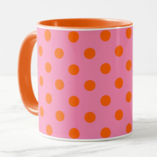 Taza Diseño Del Patrón De Puntos De Polka Rosa