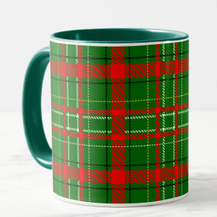 Taza Diseño del patrón de trazados de tartán para Navid