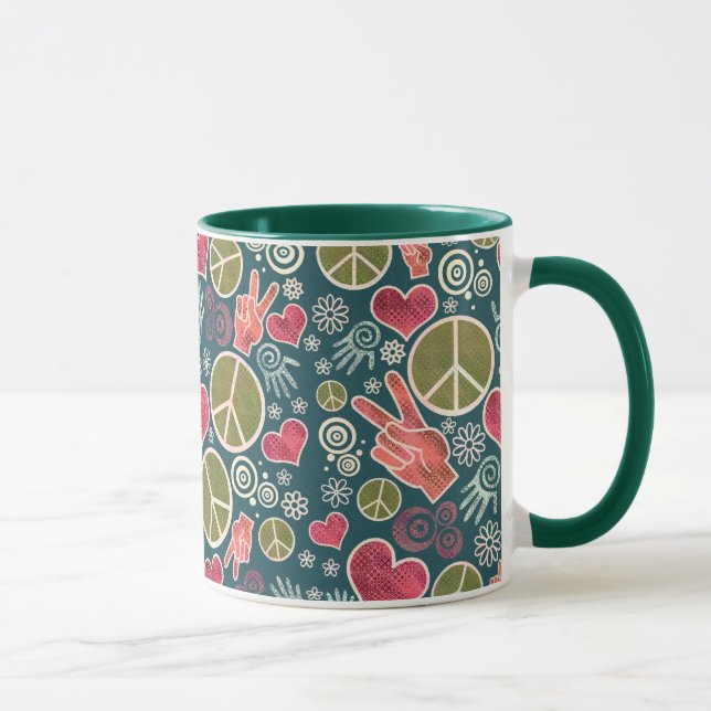 Taza Diseño del Rótulo del pacifismo del inconformista (Derecha)