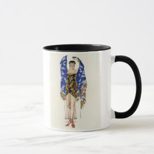 Taza Diseño del traje para un chica de baile (litho de