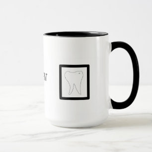 Taza Diseño Dental, Diente y Cepillo de Dientes