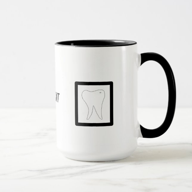 Taza Diseño Dental, Diente y Cepillo de Dientes (Derecha)