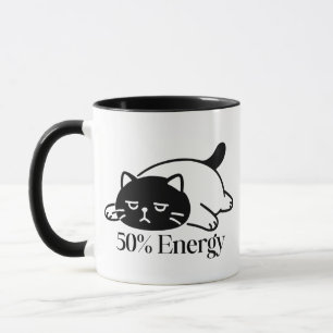 Taza Diseño divertido de bajo nivel de batería al 50% d