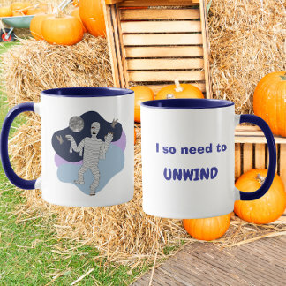 Taza Diseño divertido de Halloween de la momia que nece