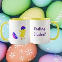 Diseño Divertido de Pollita Sintiendo lo Maternal