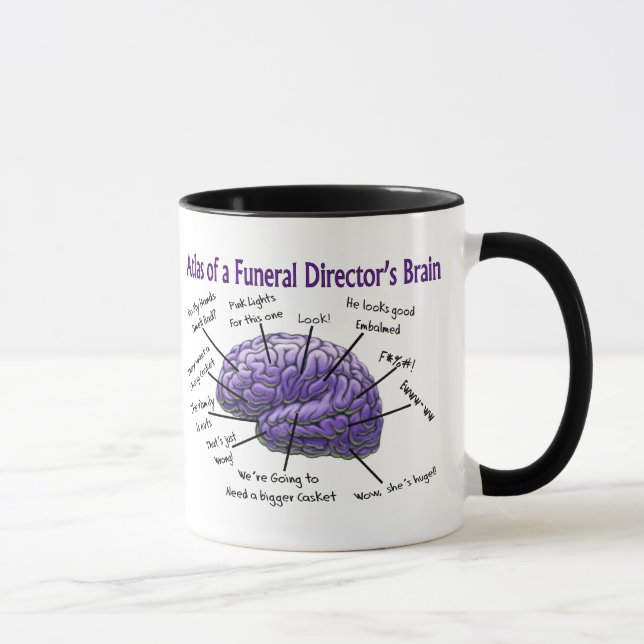 Taza Diseño divertido del cerebro del director de (Derecha)