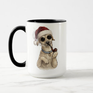 Taza Diseño divertido y genial de perro para Feliz Año 