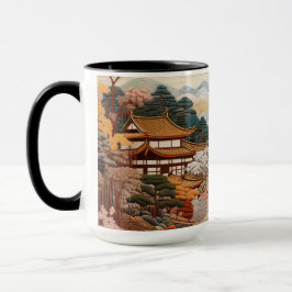 Taza Diseño elegante de arte taapiz japonés tradicional