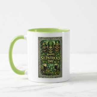 Taza Diseño espeluznante y oscuro del día de San Patric