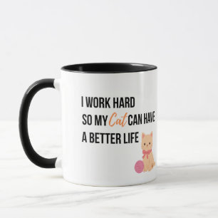 Taza Diseño Estético de Mamá de Gato Divertida