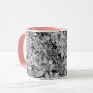 Taza Diseño floral de flores rosadas abstractas lindas