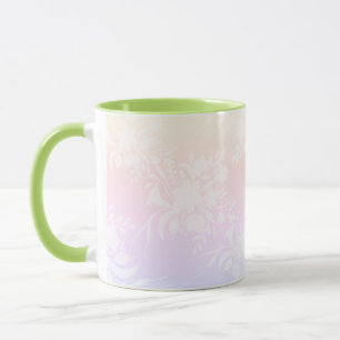Taza Diseño floral elegante en tonos pastel