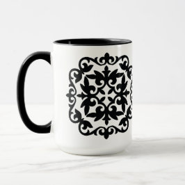 Taza Diseño Floral Ornamental