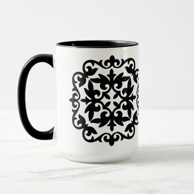 Taza Diseño Floral Ornamental (Izquierda)