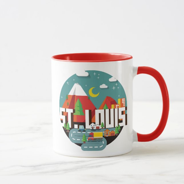Taza Diseño geométrico de St. Louis, Missouri (Derecha)