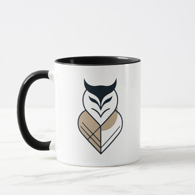 Taza Diseño geométrico del logotipo OWL (Izquierda)