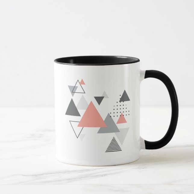 Taza Diseño geométrico escandinavo abstracto (Derecha)