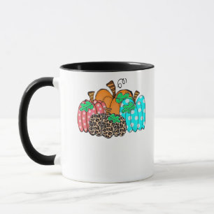 Taza Diseño gráfico de estampado de leopardo de calabaz