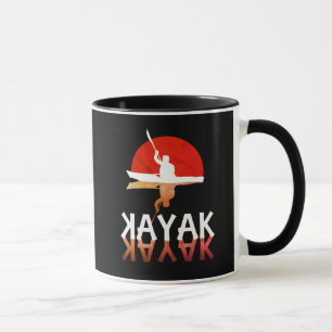 Taza Diseño gráfico de Kayaker Kayak